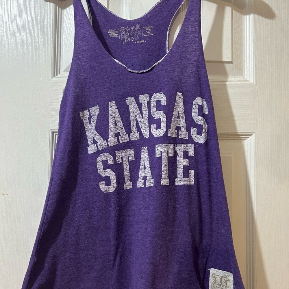 Original Retro Brand Purple Kansas State Tank Top